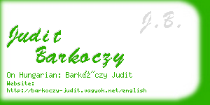 judit barkoczy business card